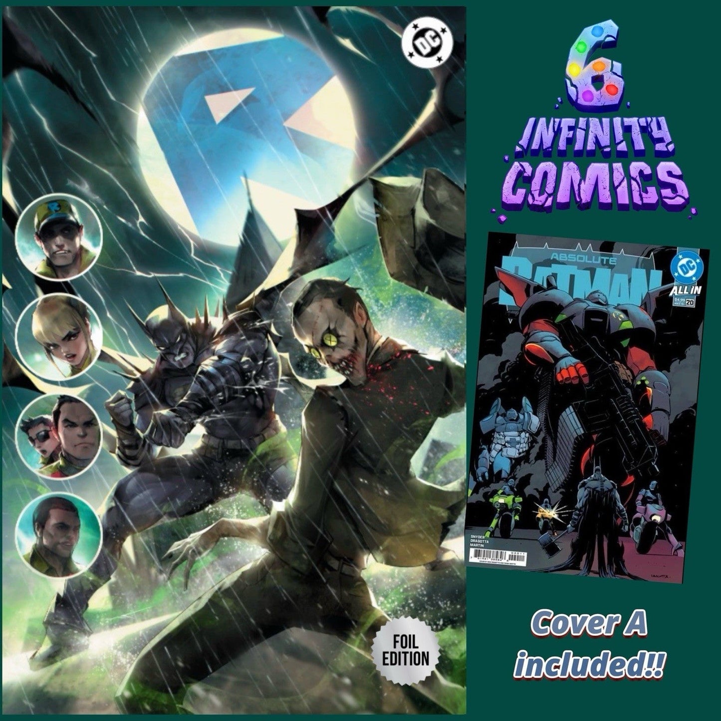 
                  
                    ABSOLUTE BATMAN #20 🦇🔥 IVAN TAO VIRGIN FOIL INFINITY6COMICS
                  
                