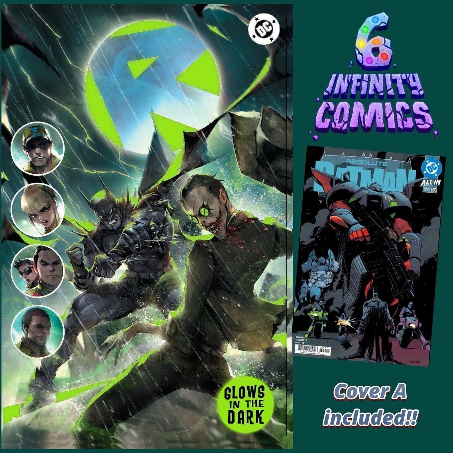 
                  
                    ABSOLUTE BATMAN #20 🦇🔥 IVAN TAO GLOW-IN-THE-DARK LMT 1K
                  
                