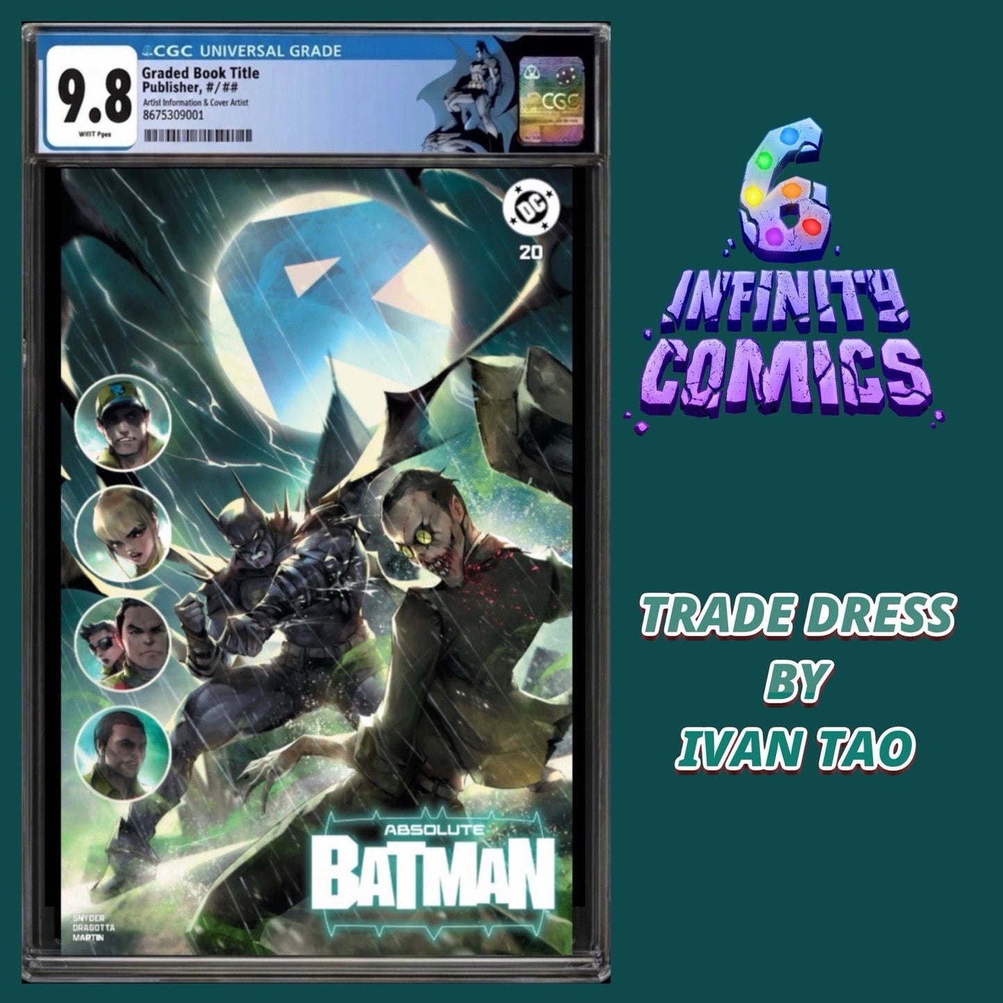 
                  
                    ABSOLUTE BATMAN #20 CGC 9.8 🔥 IVAN TAO TRADE DRESS
                  
                