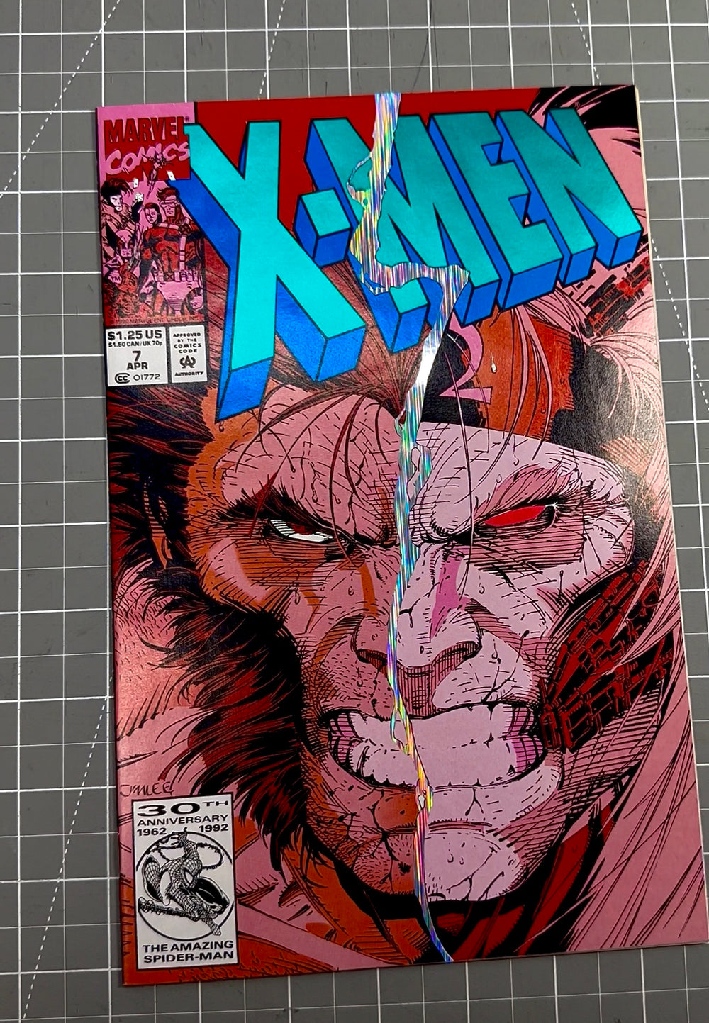 X-MEN issue #7 Ver. A  - Full Metal & Holofoil Remarque By J.Sheehan