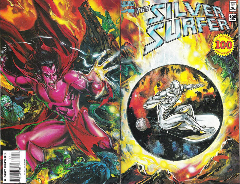 
                  
                    Silver Surfer Newsstand Edition Wraparound Cover issue #100
                  
                