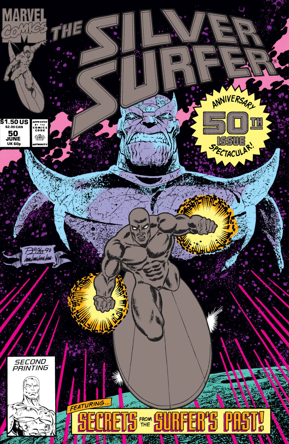 Silver Surfer Embossed Foil issue #50